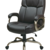 Executive Big Man’s Chair with Espresso Eco Leather Seat and Back