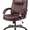 Executive Brown Eco Leather Chair with Locking Tilt Control and Coated