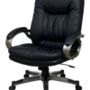 Executive Black Eco Leather Chair with Locking Tilt Control and Coated
